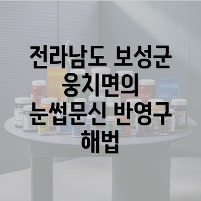 전라남도 보성군 웅치면의 눈썹문신 반영구 해법