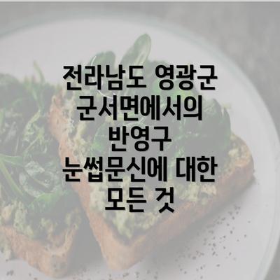 전라남도 영광군 군서면에서의 반영구 눈썹문신에 대한 모든 것