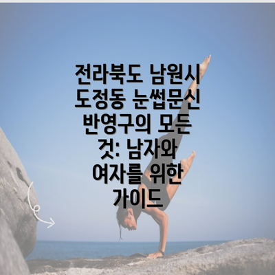 전라북도 남원시 도정동 눈썹문신 반영구의 모든 것: 남자와 여자를 위한 가이드