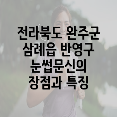 전라북도 완주군 삼례읍 반영구 눈썹문신의 장점과 특징