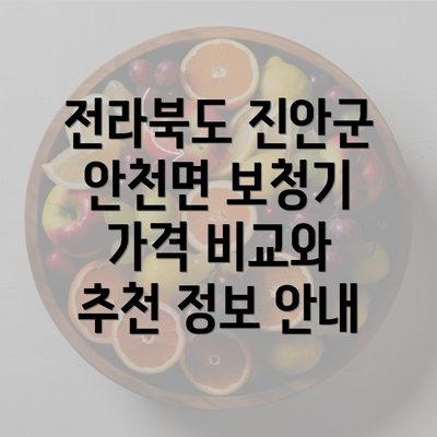 전라북도 진안군 안천면 보청기 가격 비교와 추천 정보 안내