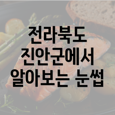 전라북도 진안군에서 알아보는 눈썹