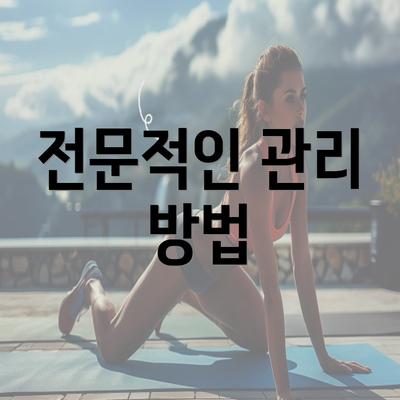 전문적인 관리 방법