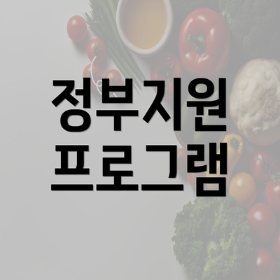 정부지원 프로그램