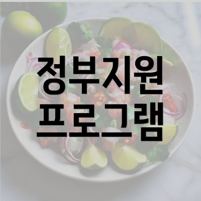 정부지원 프로그램