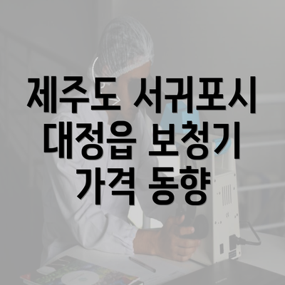 제주도 서귀포시 대정읍 보청기 가격 동향