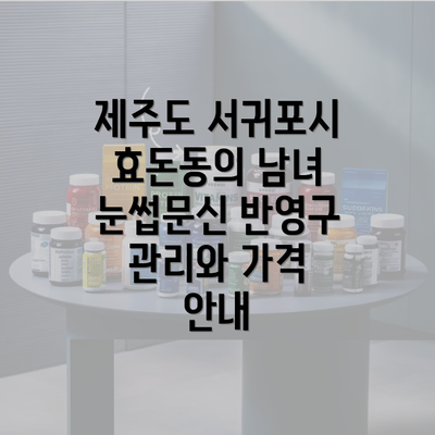 제주도 서귀포시 효돈동의 남녀 눈썹문신 반영구 관리와 가격 안내