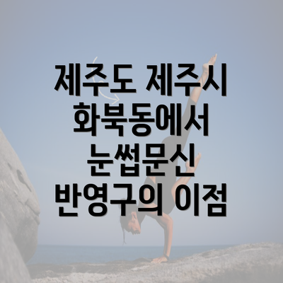 제주도 제주시 화북동에서 눈썹문신 반영구의 이점