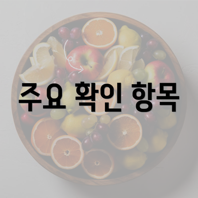 주요 확인 항목