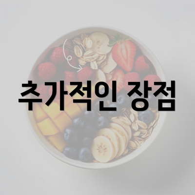 추가적인 장점