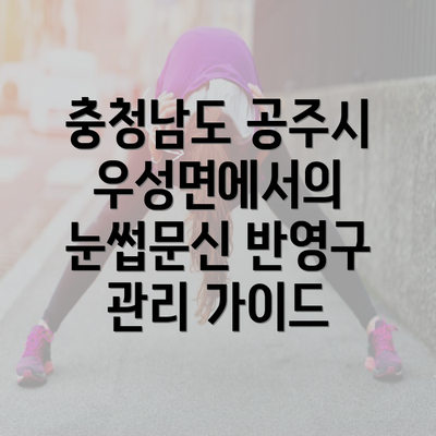 충청남도 공주시 우성면에서의 눈썹문신 반영구 관리 가이드