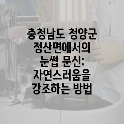 충청남도 청양군 정산면에서의 눈썹 문신: 자연스러움을 강조하는 방법