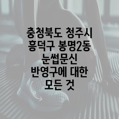 충청북도 청주시 흥덕구 봉명2동 눈썹문신 반영구에 대한 모든 것