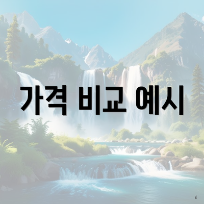 가격 비교 예시