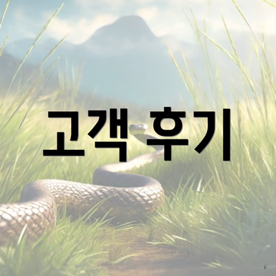 고객 후기