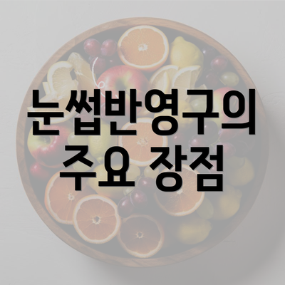 눈썹반영구의 주요 장점