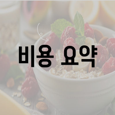 비용 요약