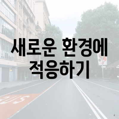 새로운 환경에 적응하기