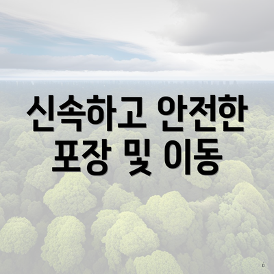 신속하고 안전한 포장 및 이동