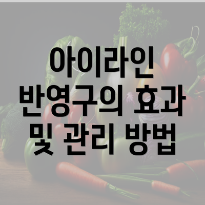 아이라인 반영구의 효과 및 관리 방법