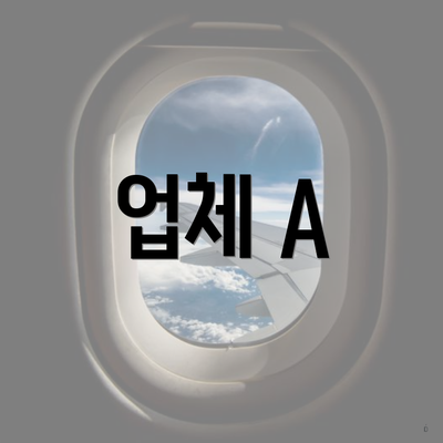 업체 A