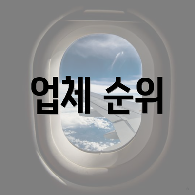 업체 순위