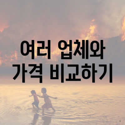 여러 업체와 가격 비교하기