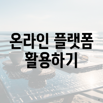 온라인 플랫폼 활용하기