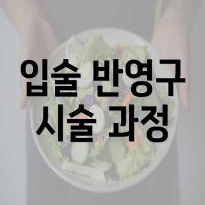 입술 반영구 시술 과정