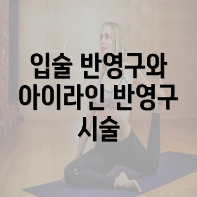 입술 반영구와 아이라인 반영구 시술