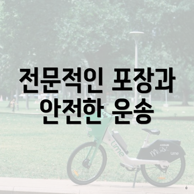 전문적인 포장과 안전한 운송