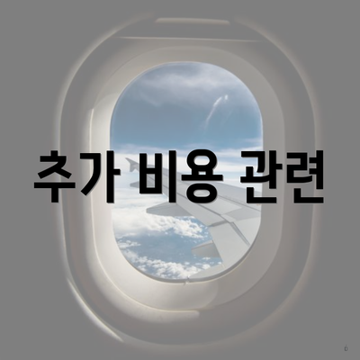 추가 비용 관련