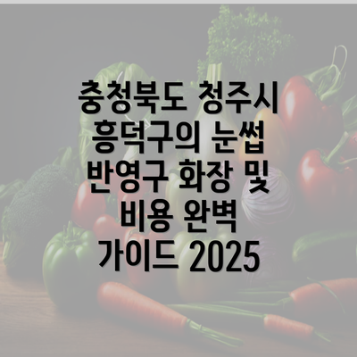 충청북도 청주시 흥덕구의 눈썹 반영구 화장 및 비용 완벽 가이드 2025