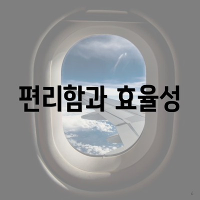 편리함과 효율성