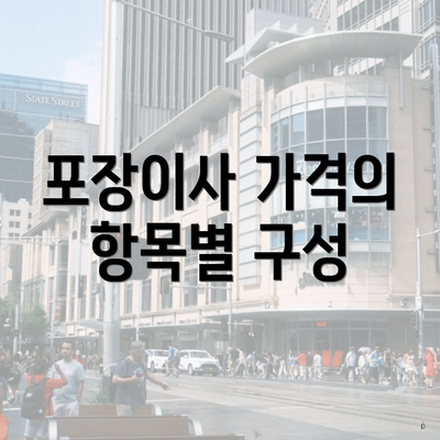 포장이사 가격의 항목별 구성