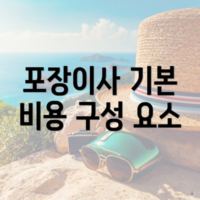 포장이사 기본 비용 구성 요소