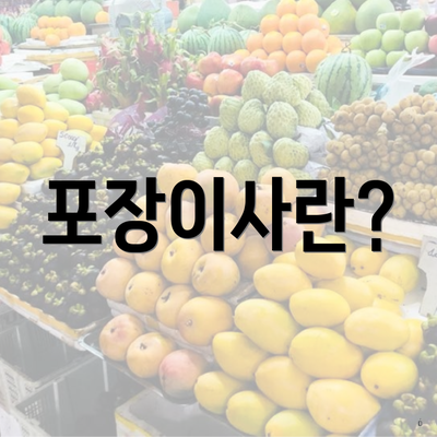 포장이사란?