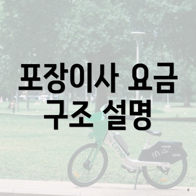 포장이사 요금 구조 설명